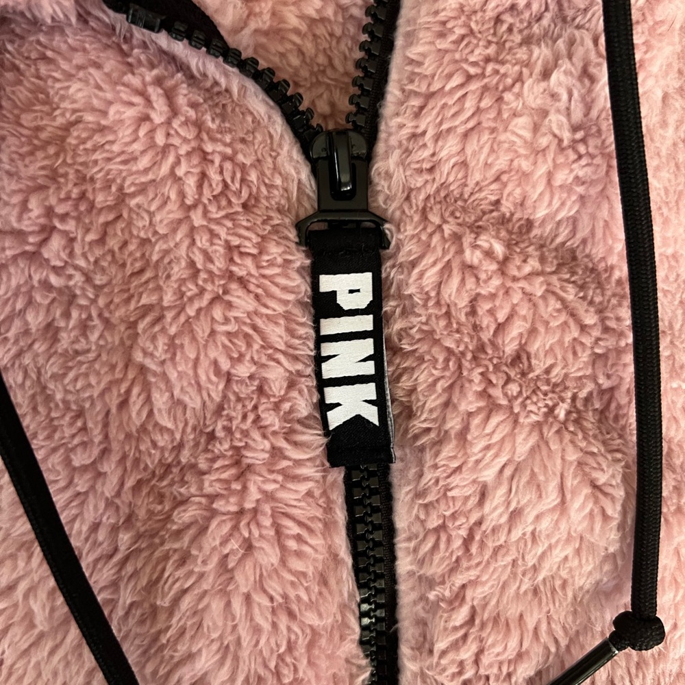 Victoria's Secret Pink Fleece Quarter Zip Hoodie - Picture 4 of 5